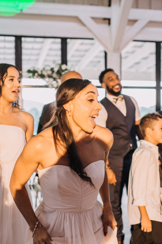 A bride and groom dancing at a wedding reception, with music provided by a Georgia wedding DJ.