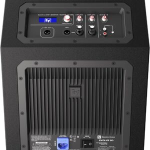 The jbl - ls1 is a black DJ equipment speaker system with a remote control.