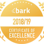Bark 2018 - 2019 certificate of excellence and accolades.