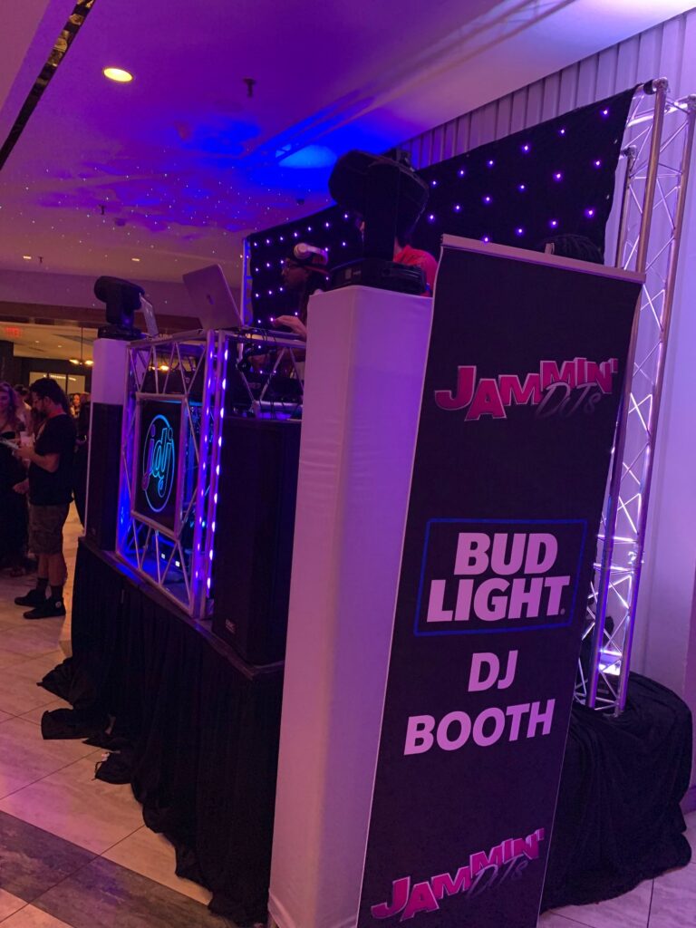 Bud light DJ booth at DragonCon event in Atlanta.