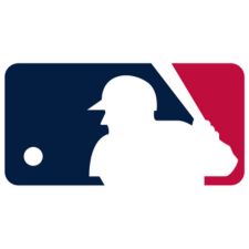 MLB logo featuring a white silhouette of a batter with a bat, perfectly positioned between a blue left and red right background, brings an iconic flair to corporate events.